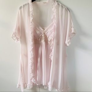 In Bloom Ruffle Robe & Babydoll Nightie